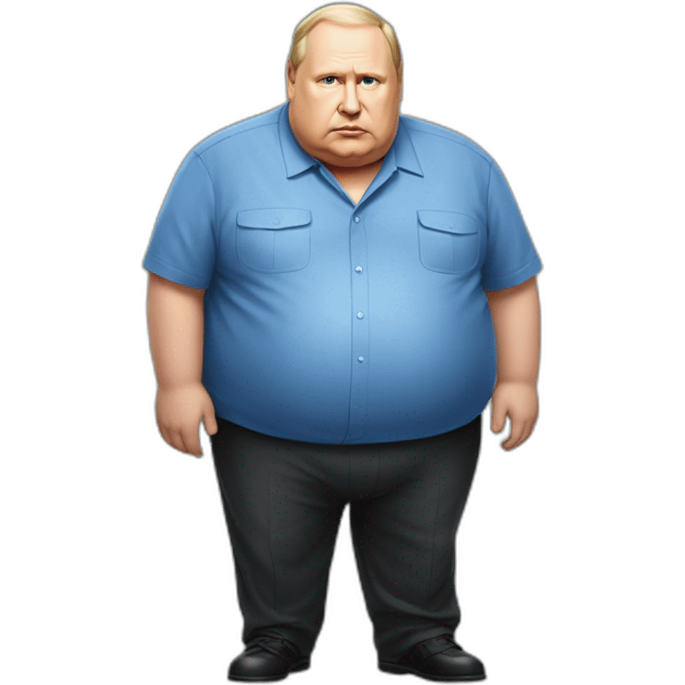 Vladimir Poutine morbidly obese full body emoji