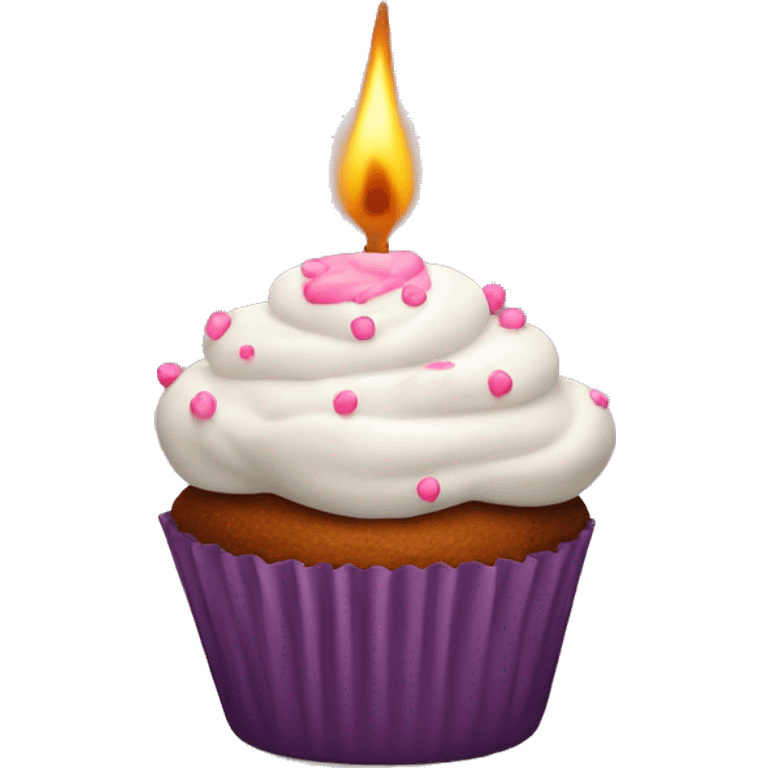 Cupcake candle emoji