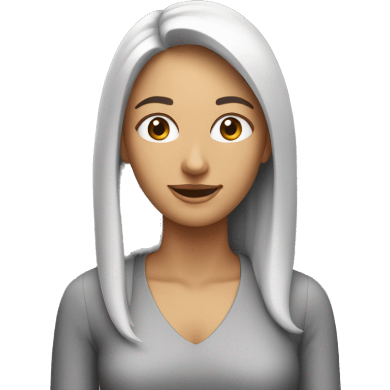 iPhone with a woman on the screen emoji