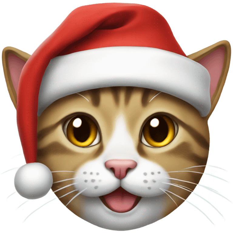 cat wearing a santa hat emoji