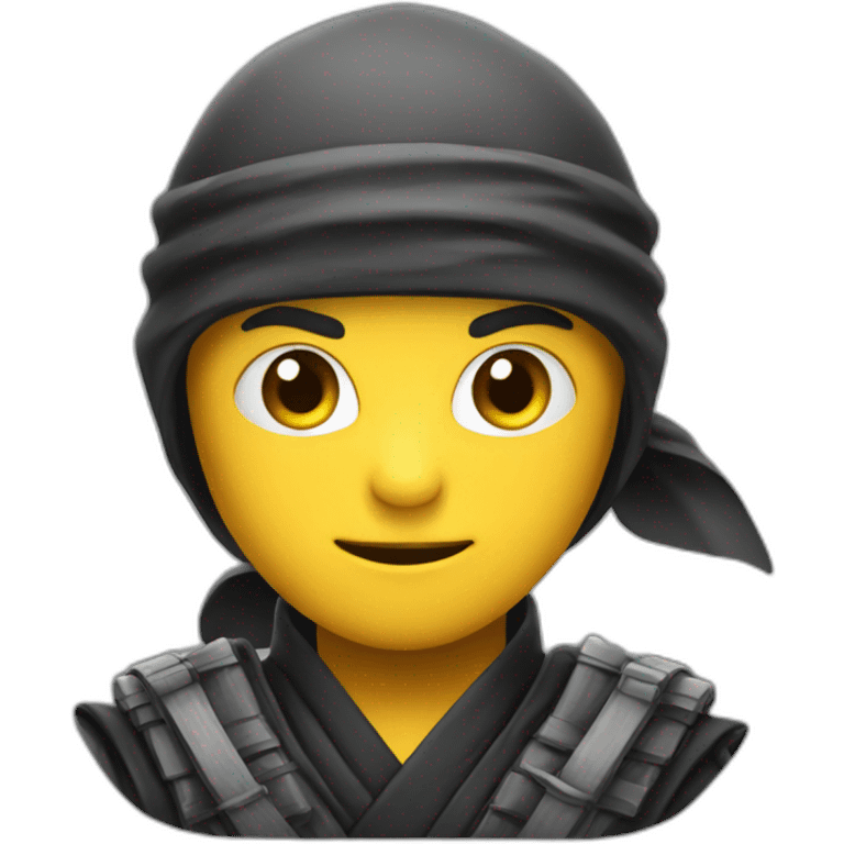 ninja with a sign saying «lapshu» emoji