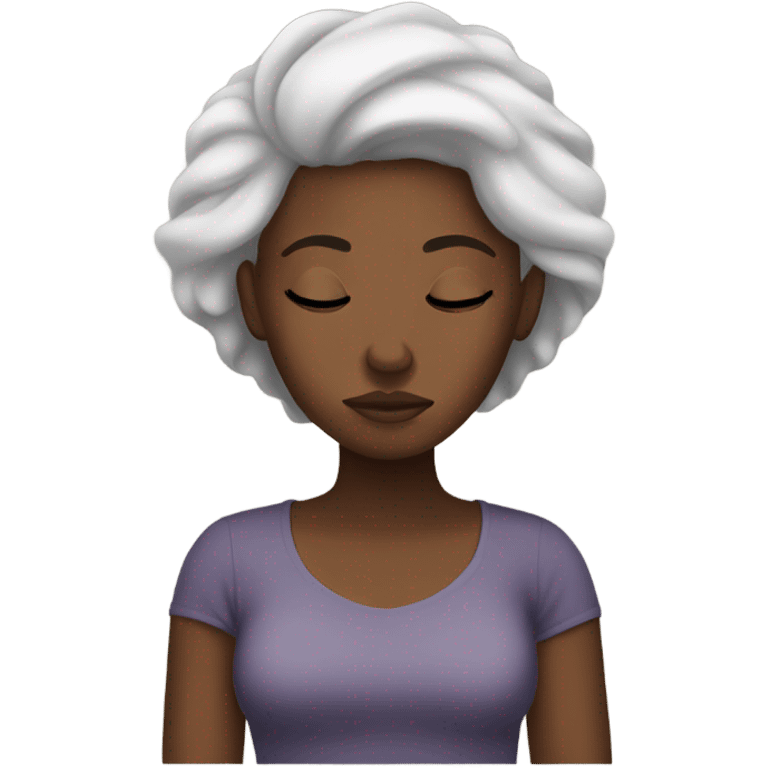 Black femme Sleepy head emoji