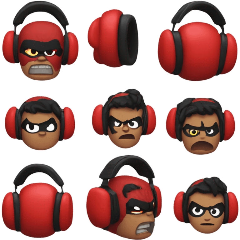 Red Hulk ear muffs emoji