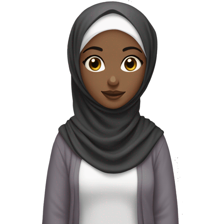 Black hijabi gril￼ emoji