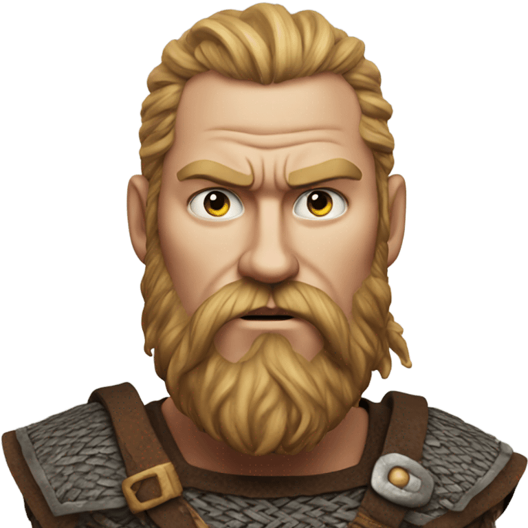 Viking photorealistic serious emoji