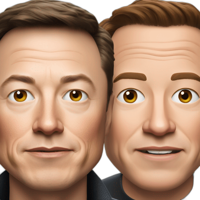 Combined faces of Elon Musk and Jules Hudson from escape to the country emoji