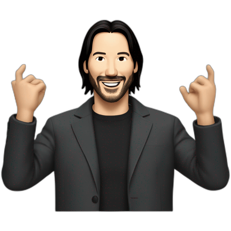 keanu reaves happy emoji