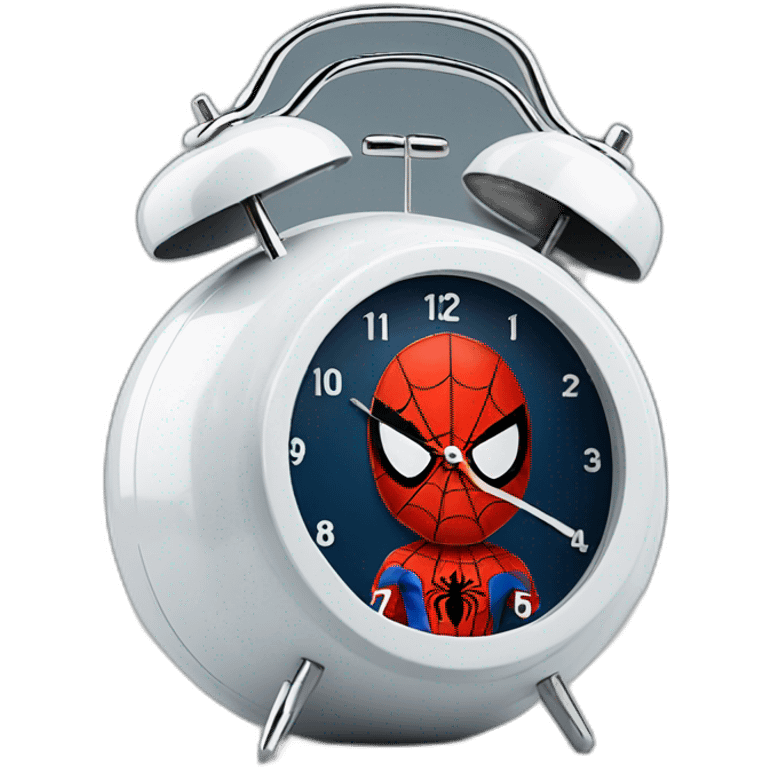 Funny spiderman modern alarm clock emoji