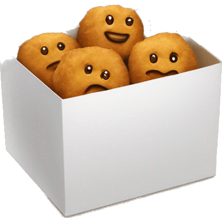 McDonald’s nuggets in box with basketball  emoji