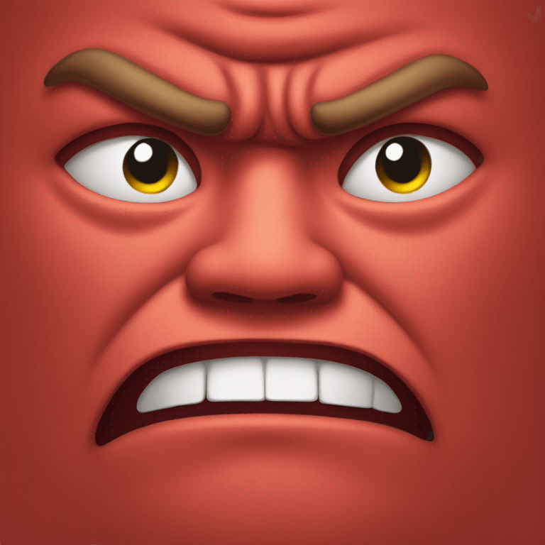 red face angry emoji emoji