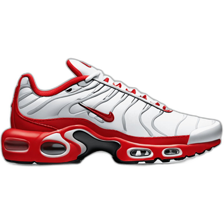 Nike air Max plus White and red emoji