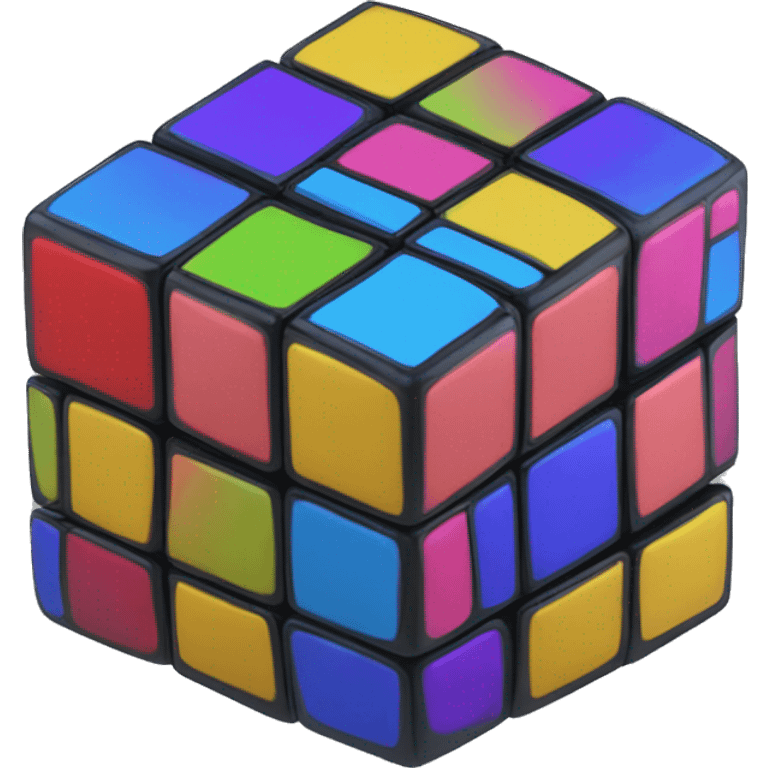 a perfect rubix cube emoji