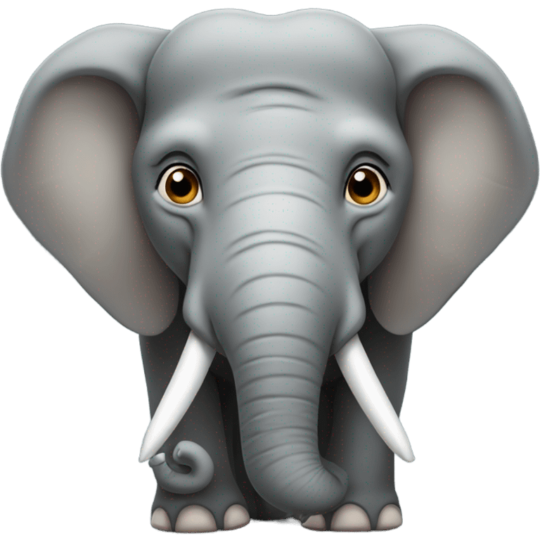 An elephant with a mustache  emoji