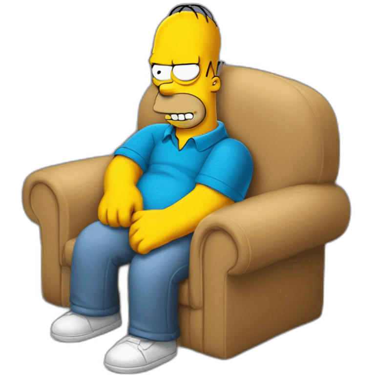 Homer simpson sitting on a couch emoji