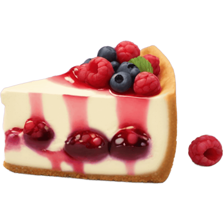 Realistic berry cheesecake  emoji