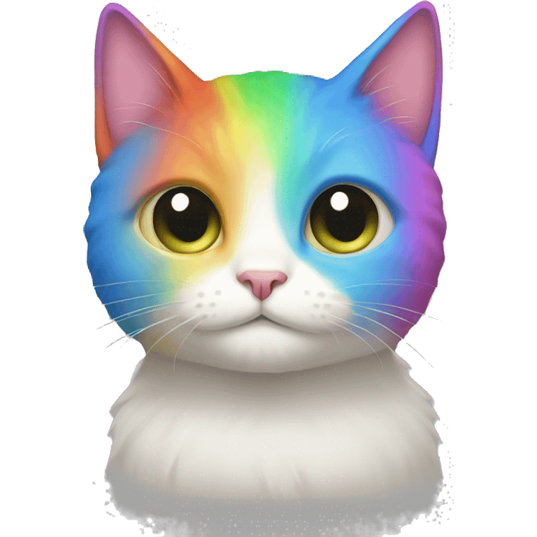 Rainbow cat emoji