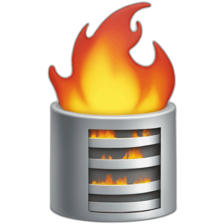 Database on fire emoji