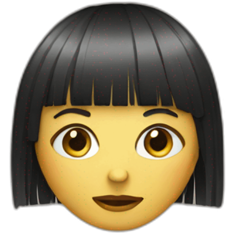 Woman with fringe  emoji