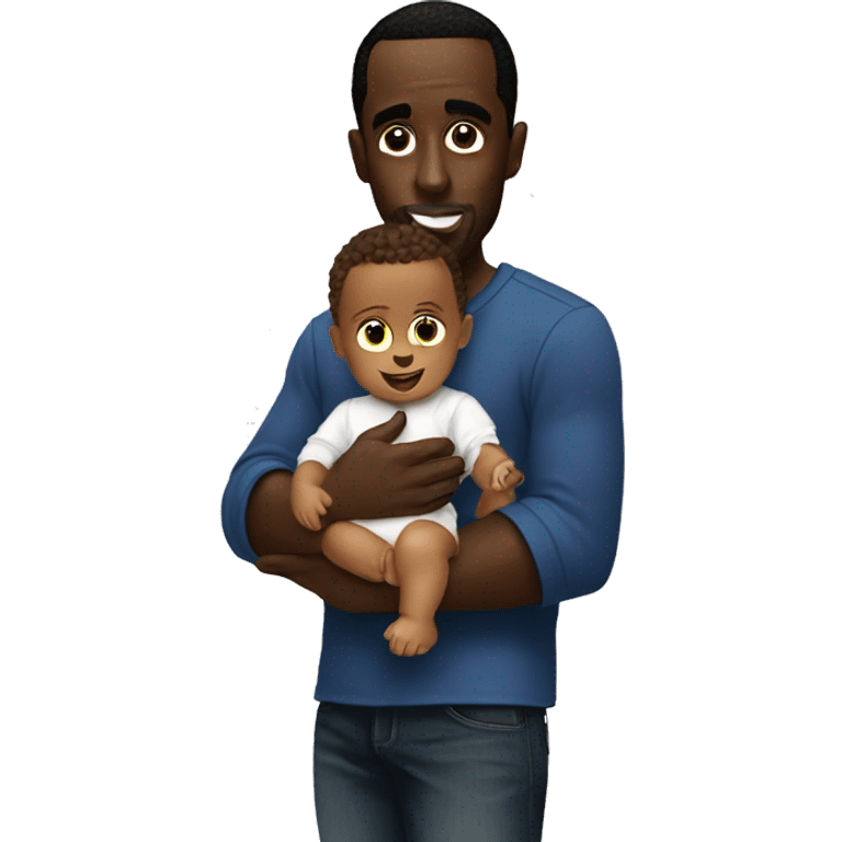 P diddy holding a baby emoji