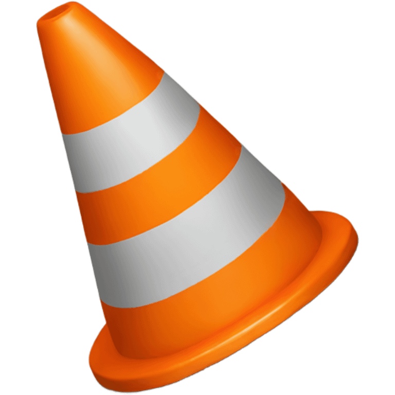 Single orange safety cone emoji