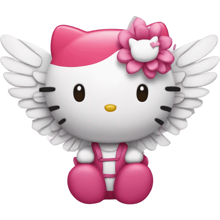 Hello kitty with wings emoji