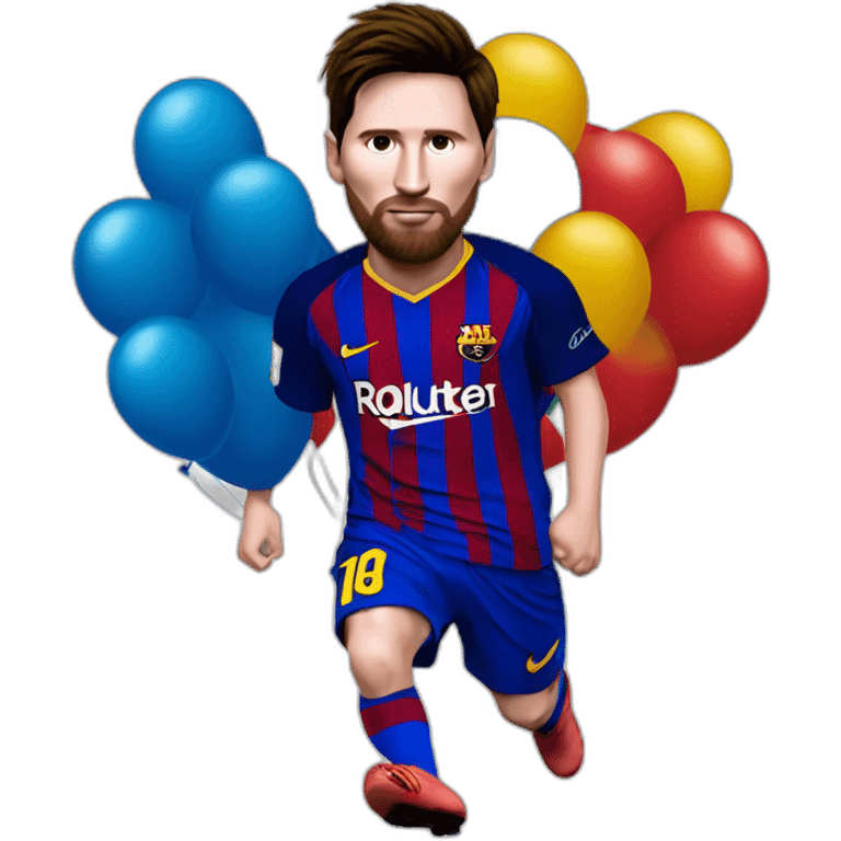 lionel messi avec 8 ballons d or emoji