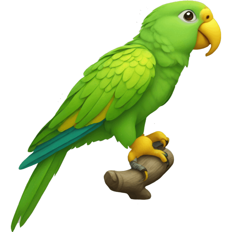 green parrot with yellow feathers emoji