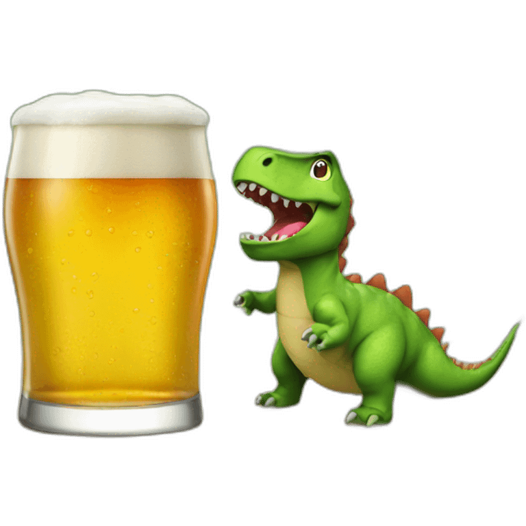 Dino beer emoji