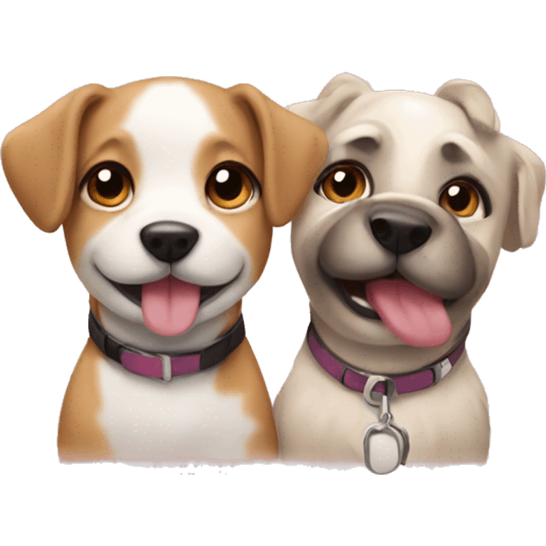 Cute dogs best friends emoji