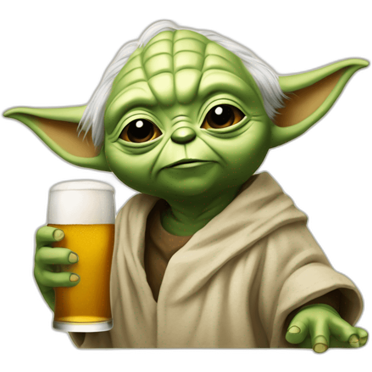 yoda qui boit une biere emoji