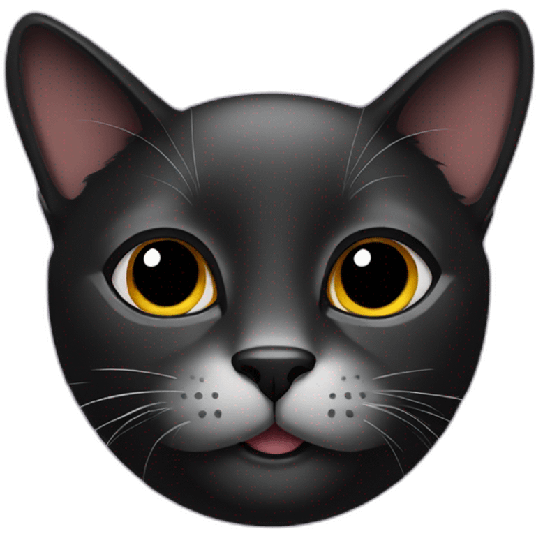 A profile photo of a black cat emoji