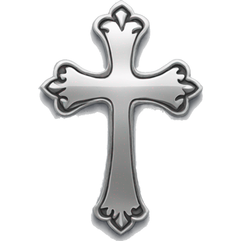 silver gothic cross emoji