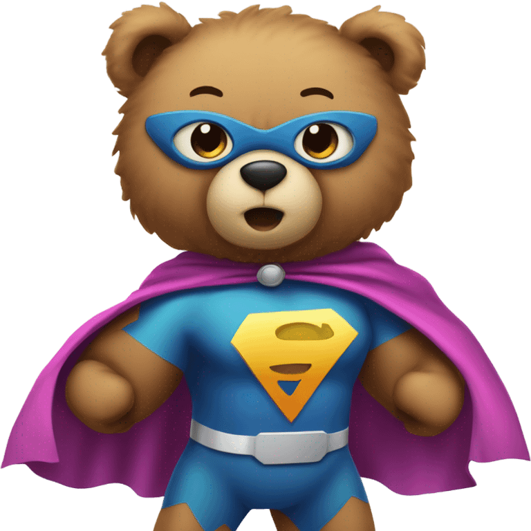 Teddy bear superhero  emoji