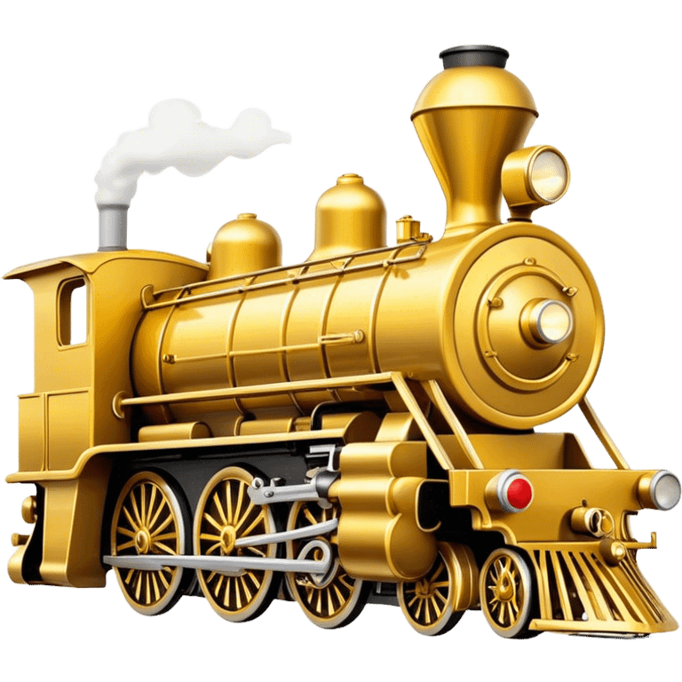 Golden locomotive emoji