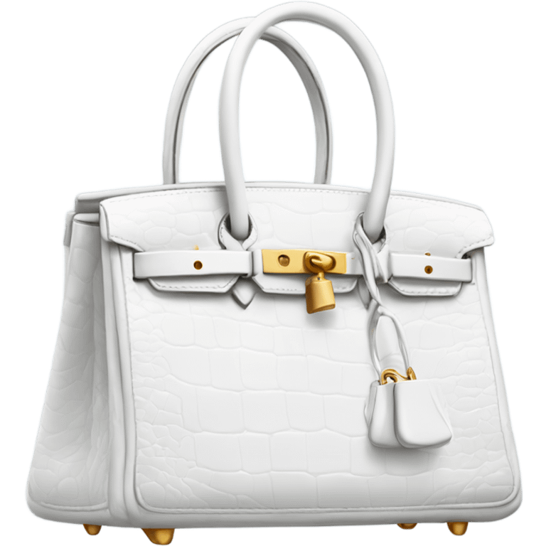 White scaled Birkin bag emoji