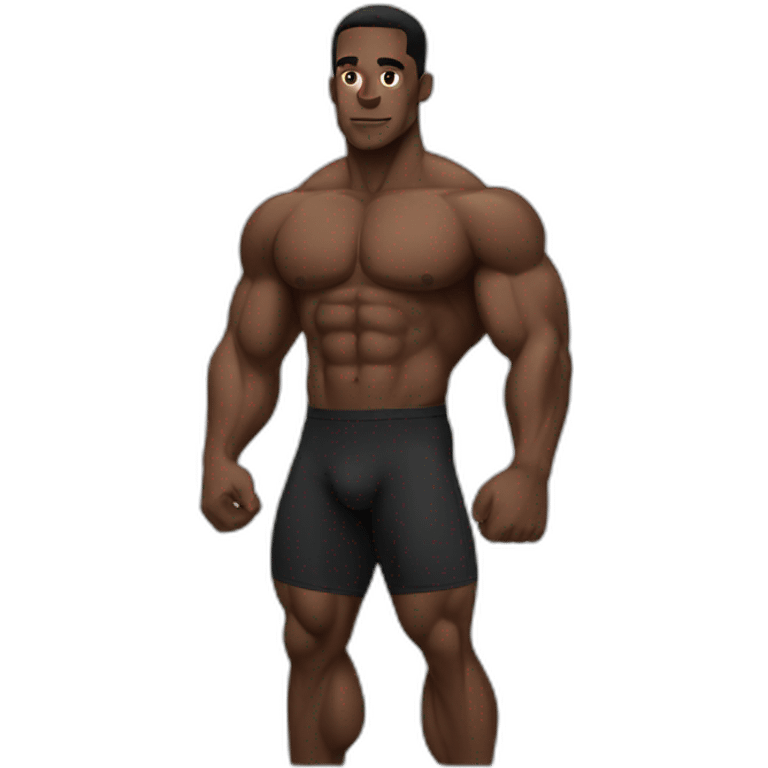 Black bodybuilder emoji