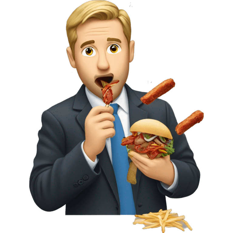 stockbroker eating kebab emoji