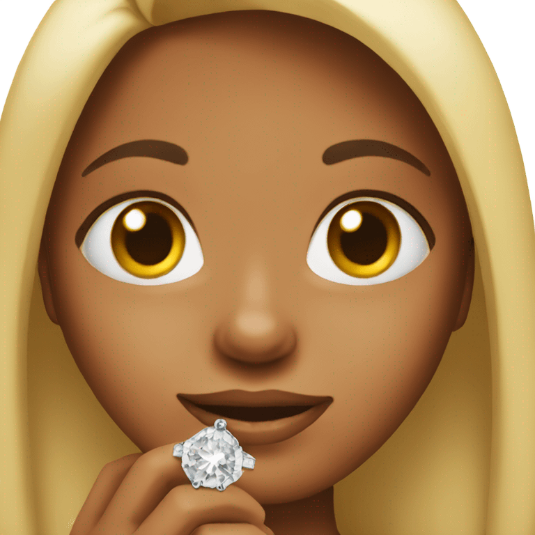 girl with engagement ring  emoji