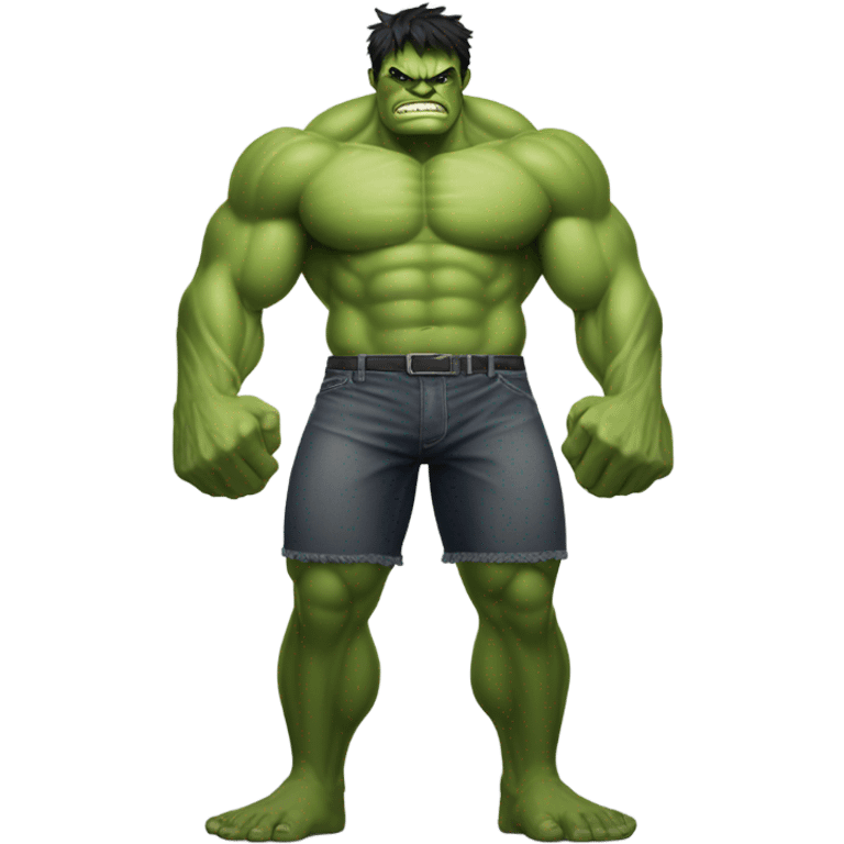 Hulk holding money no shirt emoji