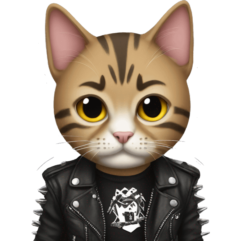 Punk rock cat emoji