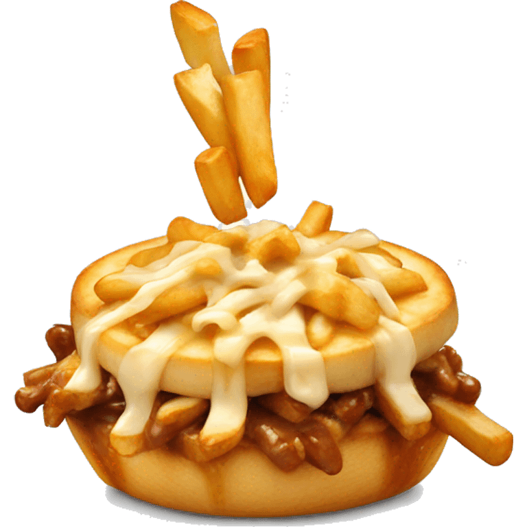 Poutine qui mange une poutine emoji