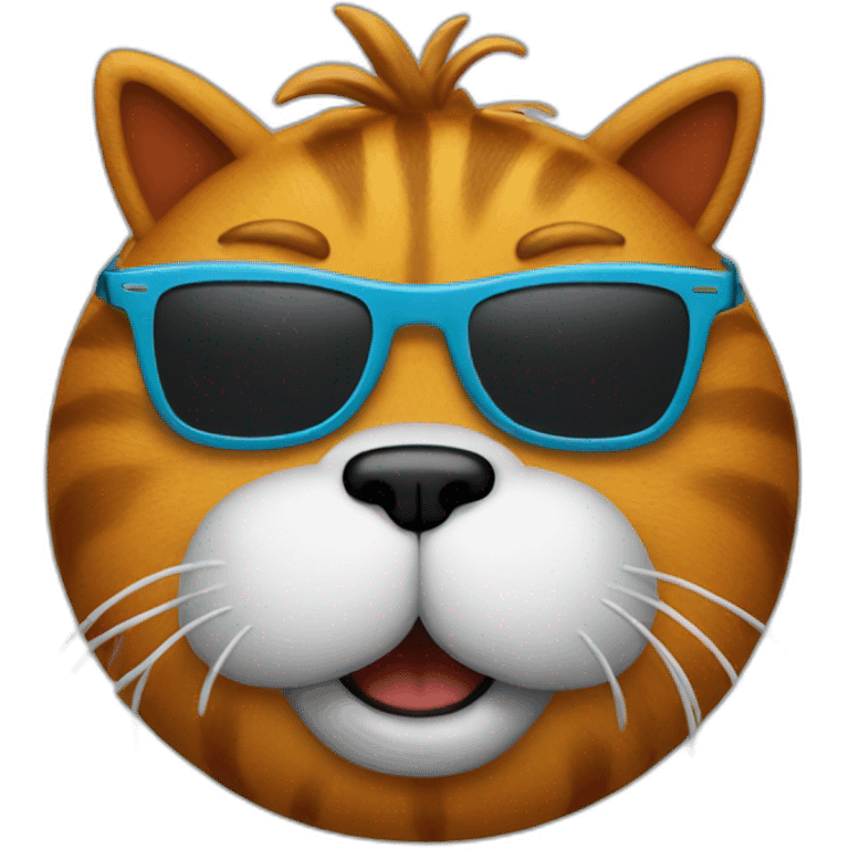 Garfield with sunglasses emoji