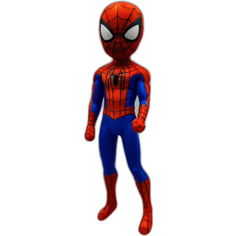 miniature wax doll spiderman emoji