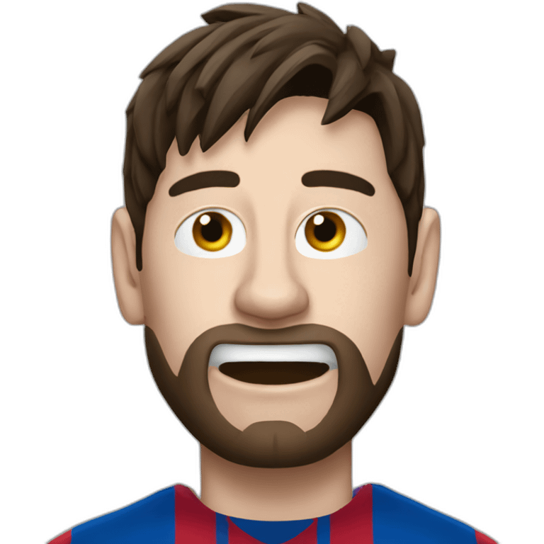 Messi drinking a shot emoji