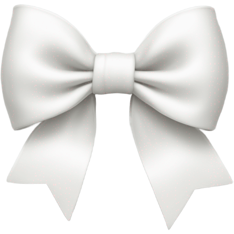 White bow on white bow emoji