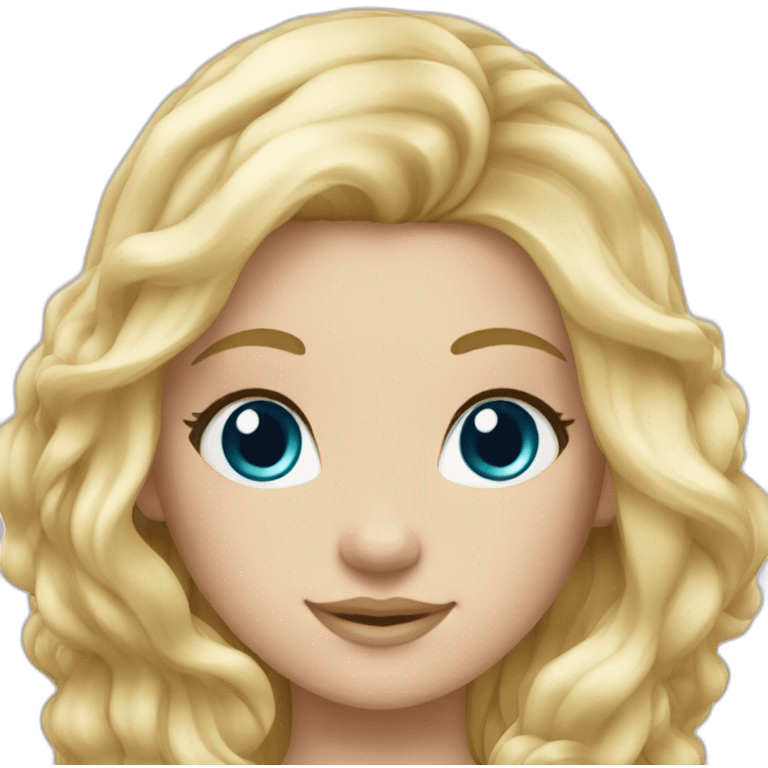 Mermaid with blonde hair and blue eyes emoji