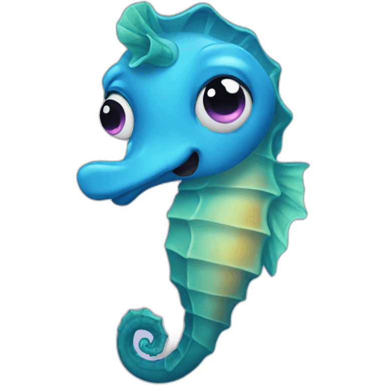 Seahorse crying emoji