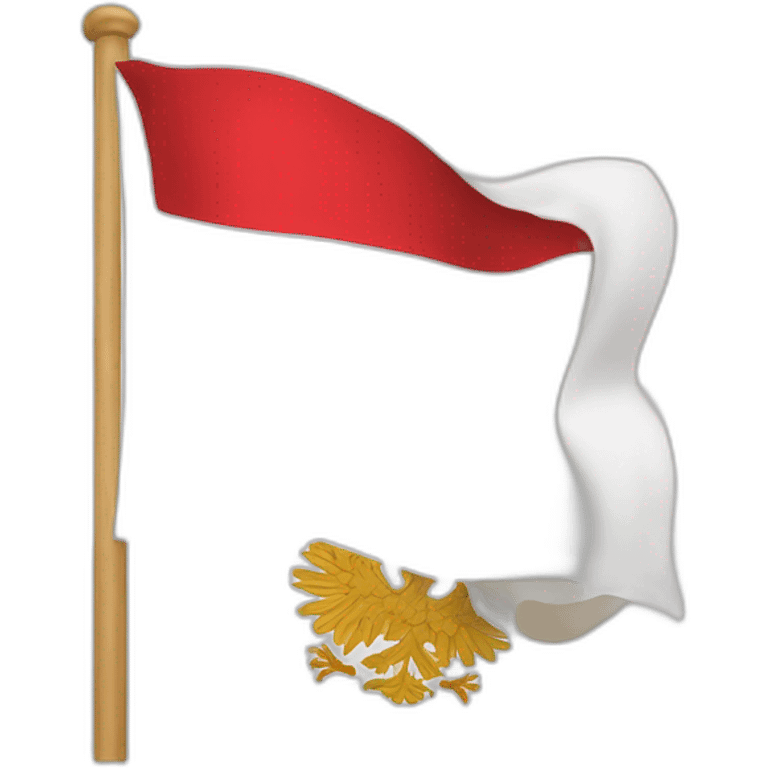 Bandera de polonia con el agulia blanco emoji