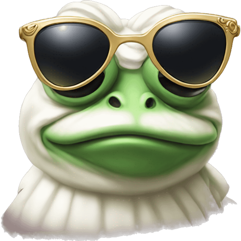 Fancy pepe with sunglasses emoji