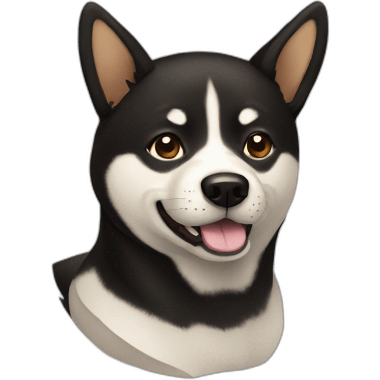 black shiba emoji